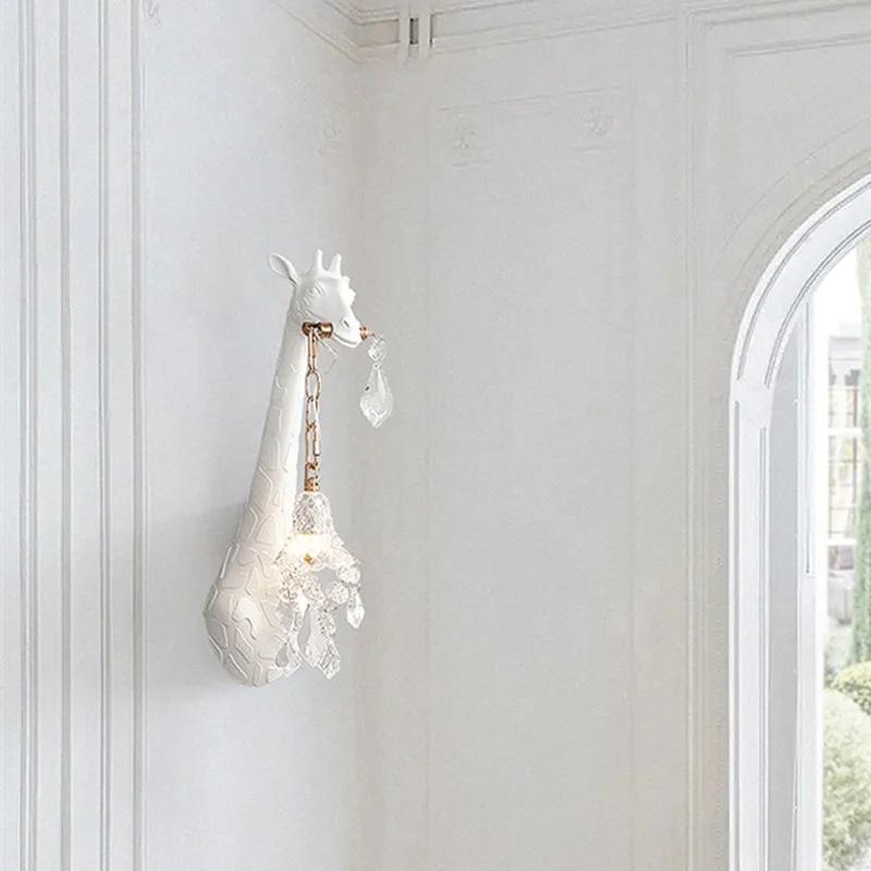 Настенный светильник в виде жирафа, прикроватная лампа для гостиной, скандинавский стиль, дизайн, чувство высокого класса, индивидуальность, креативный современный коридорный светильник