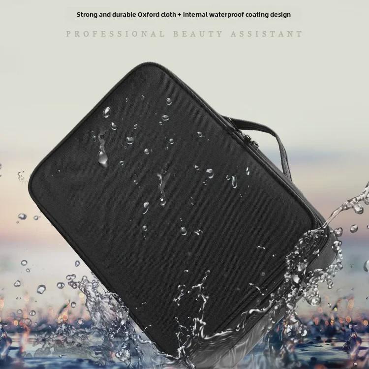 Вместительная многослойная косметичка-органайзер