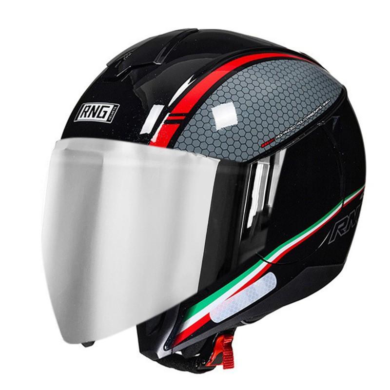 Bluetooth Motorcycle Helmet 3/4 Open Face Men Women ABS Full Coverage Riding Gear