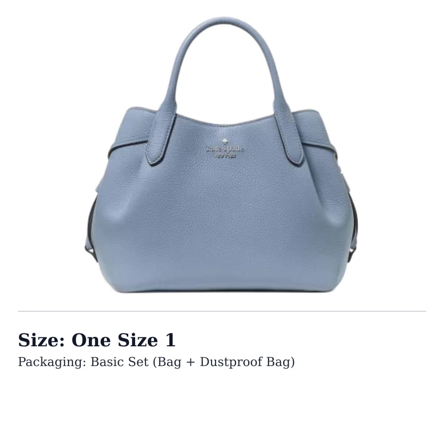 Kate Spade Dumpling Cow Leather Handbag Small Women's Tranquil Blue K8135-412