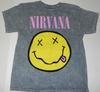 Футболка с графикой Smiley группы Nirvana, стираная, новая
