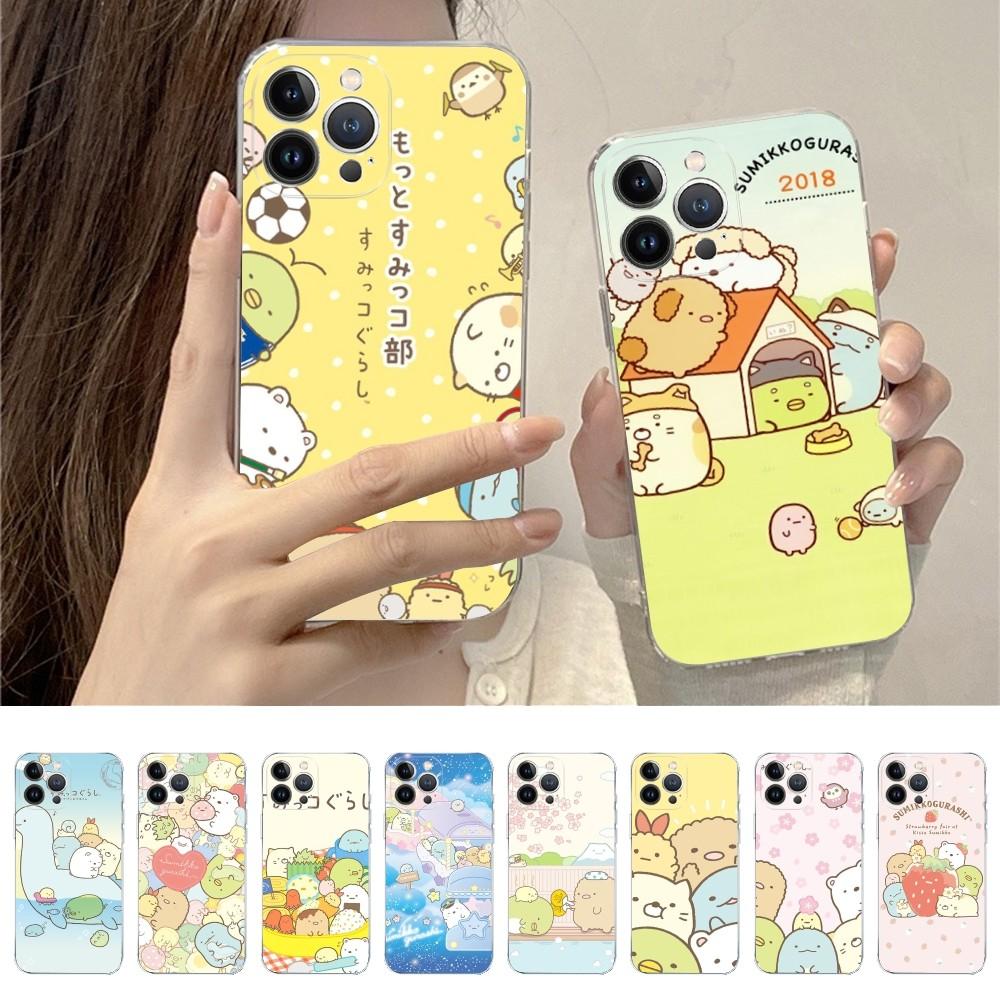 Сумикко Гураши милый чехол для телефона для iPhone 15 14 11 12 13 Mini Pro XS Max Cover 6 7 8 Plus X XR SE 2020 Funda Shell