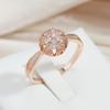 Cubic Zircon Rings For Women Rose Gold Color Fine Jewelry