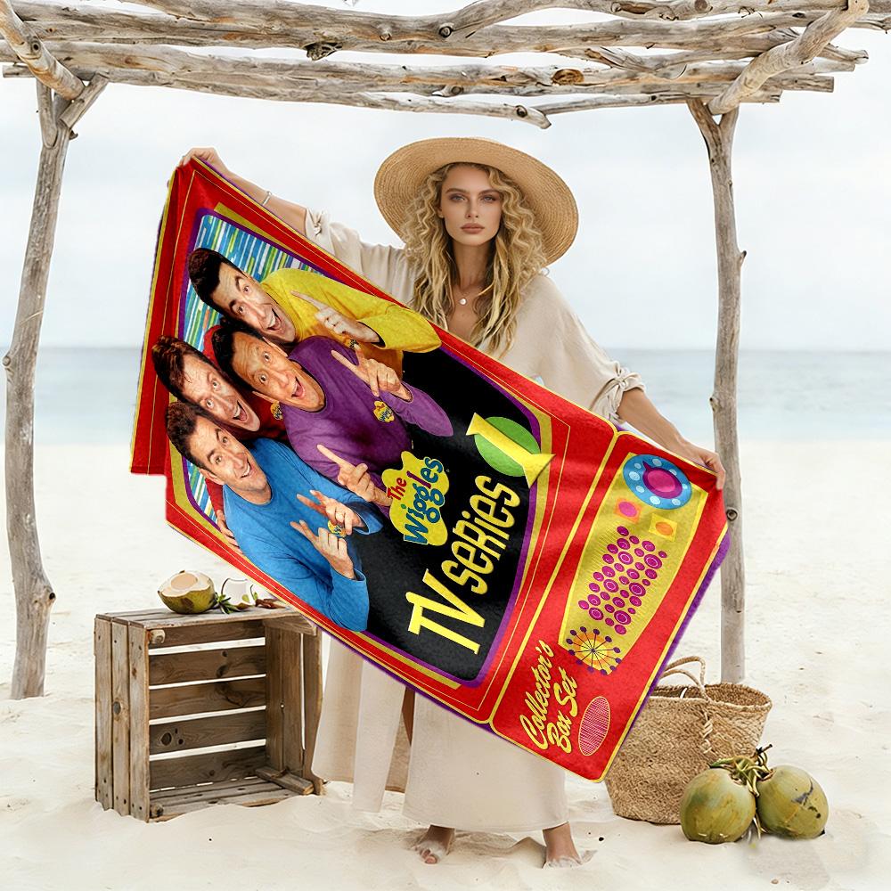 Wiggles Beach Towel Quick-Dry Soft Microfiber Comfortable Lightweight Suitable for Sports, Travel, Swimming, Yoga, Bathroom, Beach, And Pool