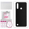 apgo Protective Skin Sticker for the Back Compatible with Lenovo A8, Wrap Film, Foil, Vinyl - Pattern Carbon Black