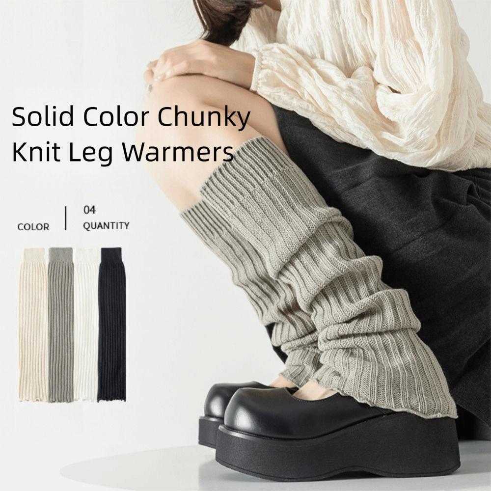 Crochet Pattern Knitted Foot Cover Thickened Crochet Socks Middle Tube Socks Cold Weather