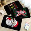 Ковер-циновка Рождественский Дед Мороз Забавный стиль Придверный коврик Гостиная Комнатный Уличный Коврик Противоскользящий Кухня Сад Декор Ванная