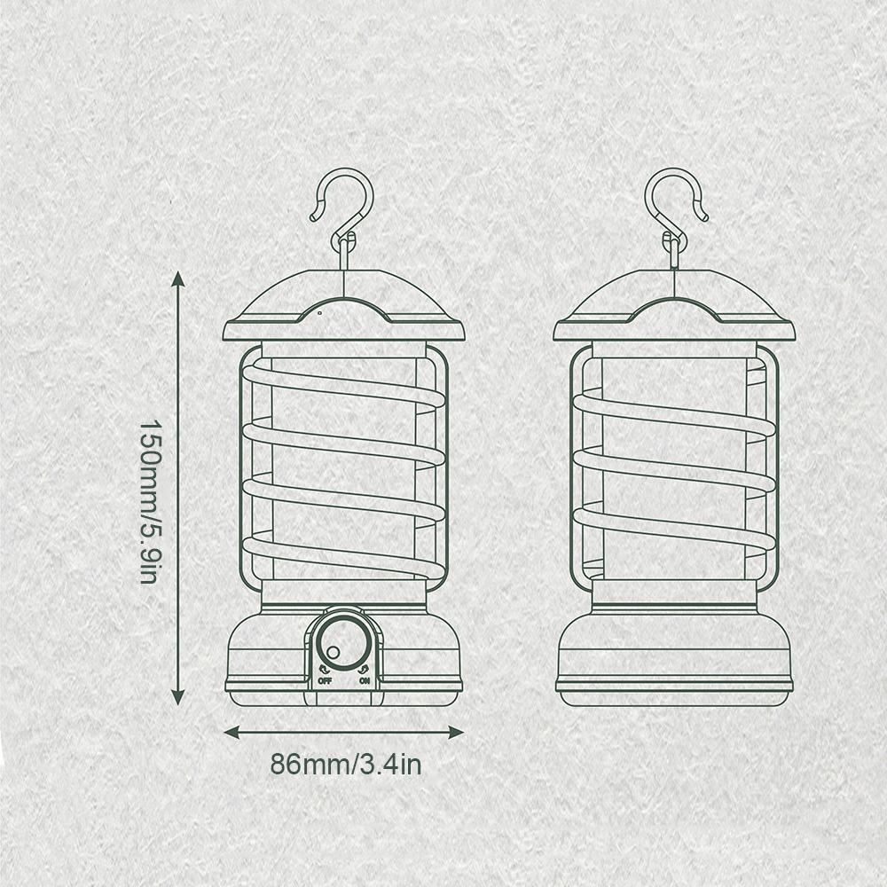 Беспроводная лампа для кемпинга с бесступенчатым затемнением, уличный ретро-светильник для палатки, портативный фонарь для домашней атмосферы