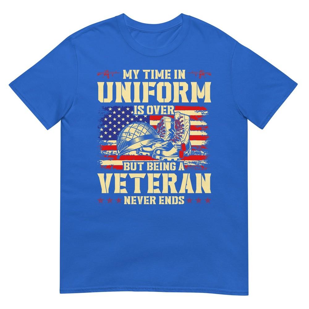 My Time In Uniform Is Over But Being A Veteran Never Ends TShirt
