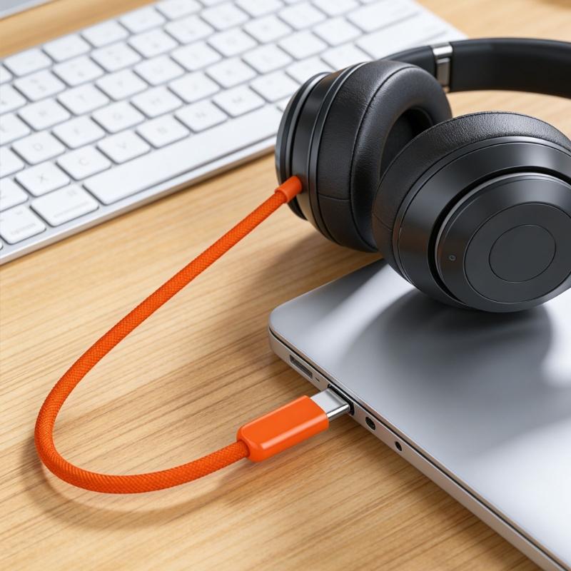 Дорожный плетеный USB C Male на 3,5 мм Female Адаптер-шнур для наушников Поддерживает качественную передачу звука