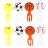 8Pcs Mini Football Sport Fruit Fork Cartoon Snack Cake Dessert Food Toothpick