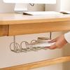 Under-table Storage Rack Table Bottom Power Socket Holder Hanging Rack Line Finishing Desk for Kitch