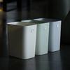 Bathroom Gap Trash Can Uncovered Narrow Plastic Waste Basket with Fixed Hole Space Saving Slim Garbage Can for Bedroom Kitchen Living Room Office