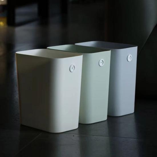 Мусорный бак для ванной комнаты, открытая узкая пластиковая корзина для мусора с фиксированными отверстиями, экономия места, тонкий мусорный бак для спальни, кухни, гостиной, офиса