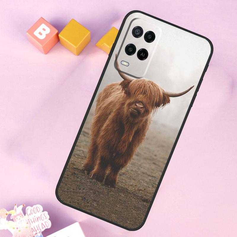 Highland Cows Case For Oppo A17 A57 A16 A76 A96 A60 A40 A80 A18 A38 A58 A78 A98 A15 A54 A74 A94 A6 A5 Pro