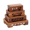 1pc Wooden Display Trays Vintage-Style Wood Teapot Handmade Miniatures Base Storage Shelf for Collectibles and Trinkets