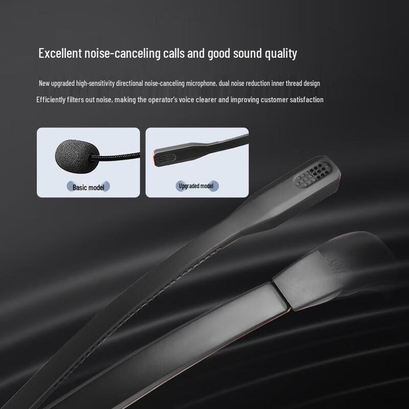 Гарнитура Yijiatong Y390D с двумя наушниками, USB, для колл-центра (Китайская версия)