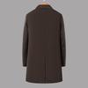 Men's 100% Wool Double-Breasted Overcoat with Detachable Goose Down Liner