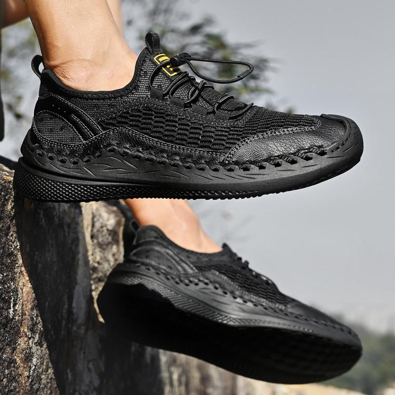 Летние мужские повседневные сетчатые кроссовки, удобная обувь больших размеров, лоферы, дышащая обувь для вождения