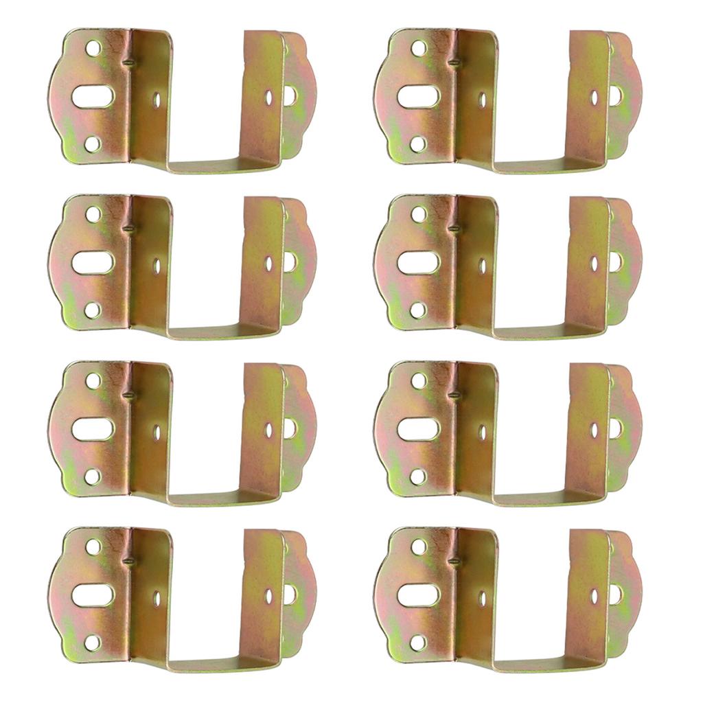 8pcs Bed Frame Stabilizer Brackets Bed Hinges Bed Frame Holders Simple Installs for Secure & Stable Sleep Environment
