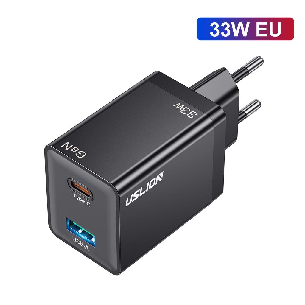 33 Вт GaN USB C зарядное устройство PD быстрая зарядка для iPhone 15 14 13 12 Max Pro iPad EU Plug USB Type C быстрая зарядка для Xiaomi Samsung