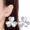 2023 New Trend Inlaid Diamond Rotation Three Lobular Earlobe Decorations