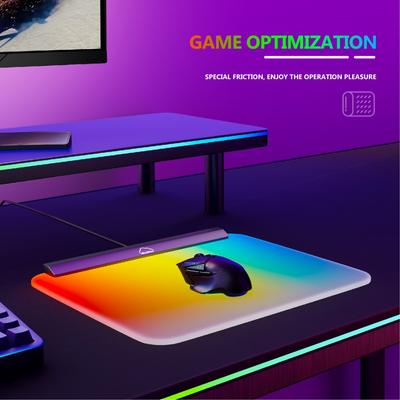 Коврик для игровой мыши с подсветкой RGB игровой коврик для мыши светодиодная панель ночник бегущая подсветка USB для мыши и клавиатуры