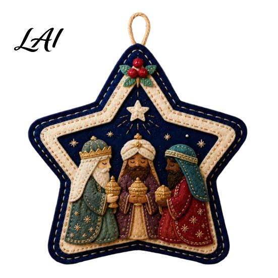 Festive Wall Fireplace Decoration Felt Christmas Pendant Decorative Hanging Ornament for Holiday Indoor Outdoor Xmas Tree Decor Home Decor,