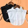 Chiffon Shirt Fake Collars for Women Detachable Collar Lapel Blouse Top Girls Sweater Dress False Collar Neckwear Faux Col Tie