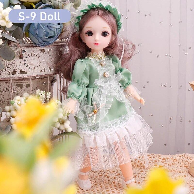Кукла BJD для девочек, 30 см, аниме-кукла, 23 шарнира, подвижное тело с юбкой, шляпа, головной убор, игрушка «сделай сам»