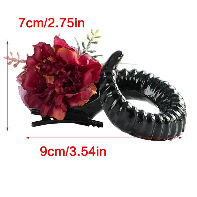 Gothic Sheep Horn Hairpin For Halloween Cosplay Costume Unisex Lightweight Cosplay Props Resin Material