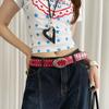 Gothic Leather Waist Belt Vintage Dress Jeans Belt Niche Women's Rivet Belt  Spicy Girls