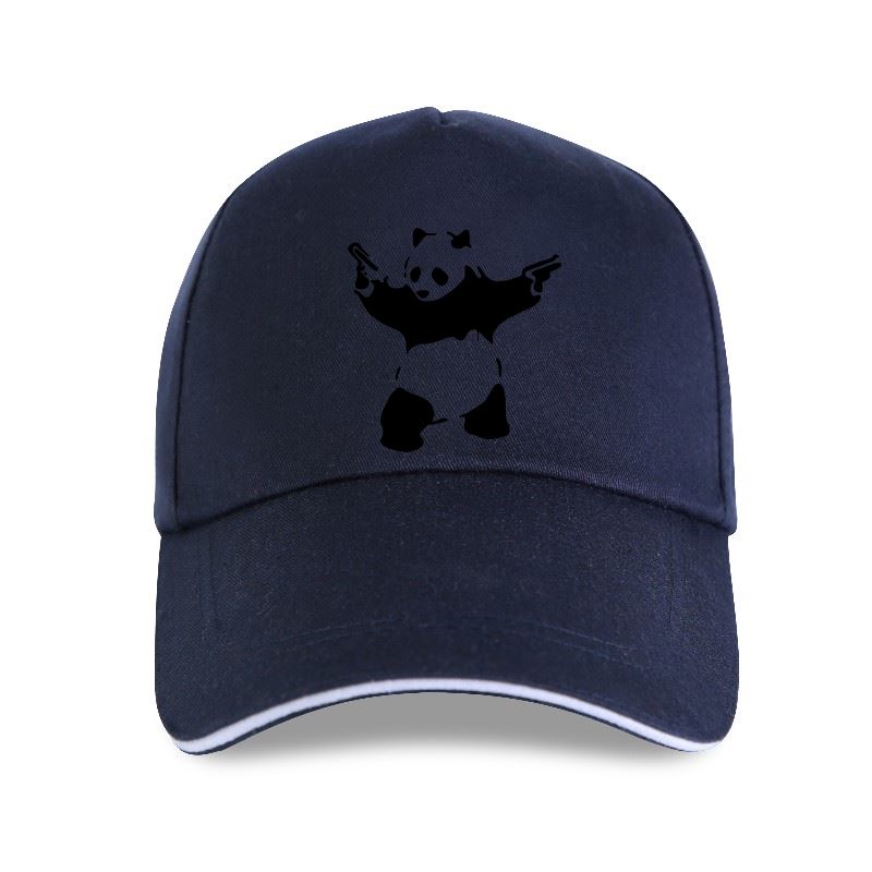 2022 Cap Hat Banksy Graffiti Wall Art Pandamonium Armed Panda Black For Men Anime Clothes Oversized Baseball Cap Graphic