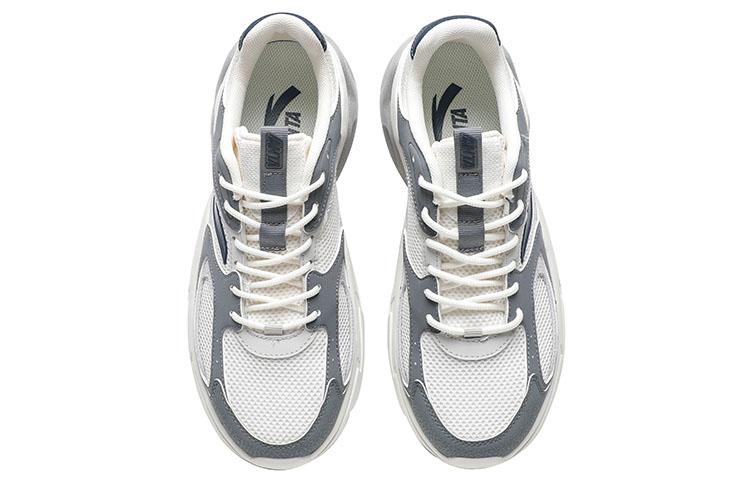 Men's Sneakers Anta Slip Resistant, Abrasion Resistant, Rebound Low top Sports Casual Shoes Men's White Gray