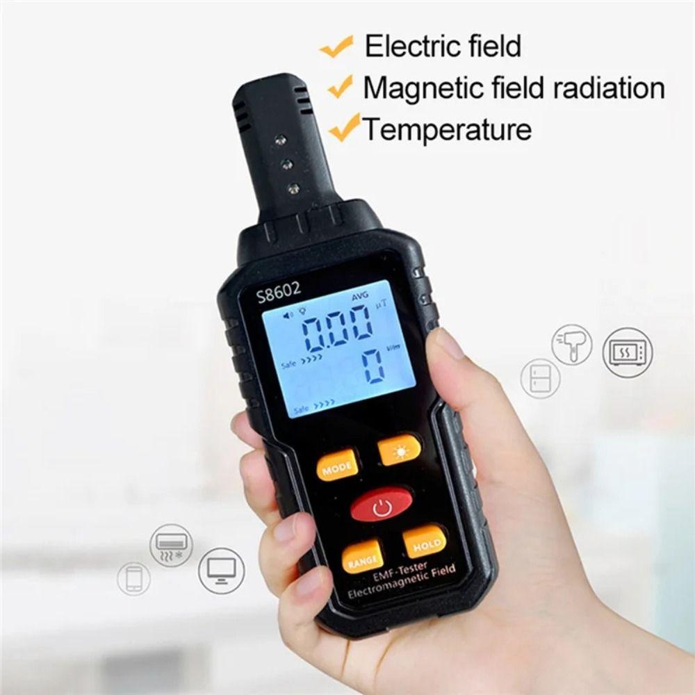 High Precision Electromagnetic Radiation Tester Backlight Digital EMF Meter  Electrician