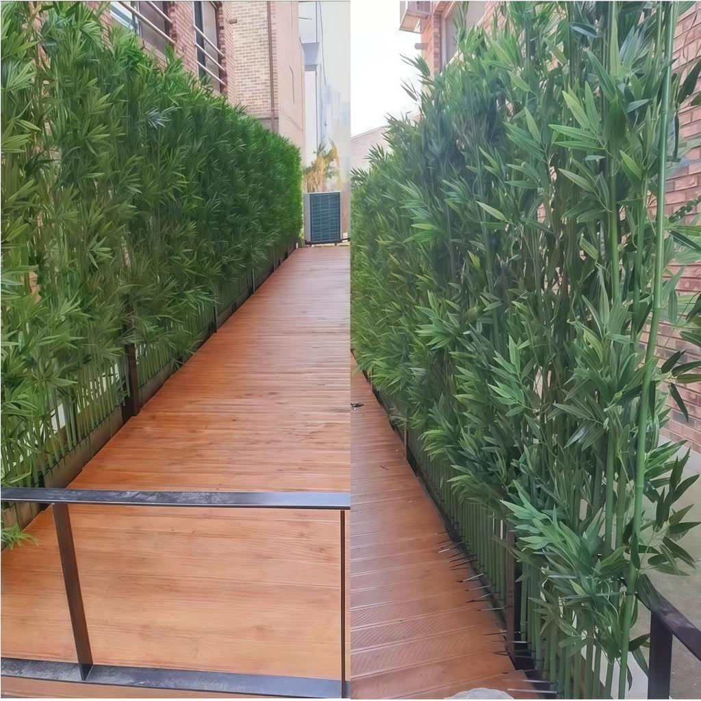 6 шт. Имитация бамбука, комнатное украшение, густой пластиковый искусственный бамбук, перегородка, уличный искусственный бамбук, имитация растения, ландшафтный дизайн