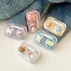 Portable Cartoon Contact Lens Case with Twist-Free Flip-Top Lid
