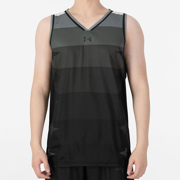 Under Armour Спортивный образ жизни серии баскетбольный тренировочный трикотажный жилет мужской топ черный 21500106-001