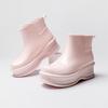 Women's Fashionable Rain Boots with Thick Soled Design Waterproof Lightweight Anti-Slip Winter & Autumn Rain Shoes