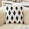 Geometric Embroidery Pillow Case Medium Light Luxury Living Room Sofa Cushion Cover Towel Embroidery Design Sample Room Decoration
