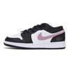 Air Jordan 1 износостойкие нескользящие низкие винтажные баскетбольные кроссовки мужские Черно-бело-розовые 553558-131(Команда85-)