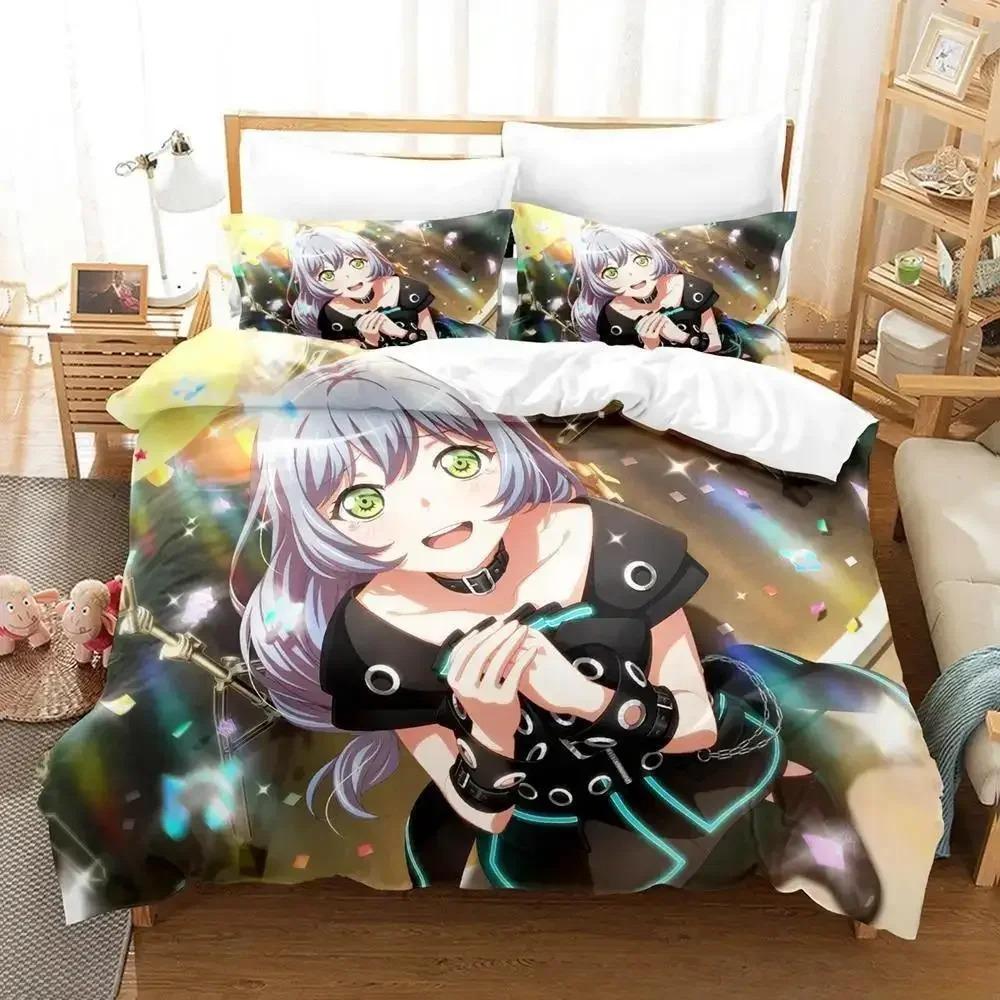 RAISE A SUILEN Постельный комплект Мультяшный Аниме трехпредметный комплект Взрослый Детский Спальня Комплекты пододеяльников 3D принт Кавайные Девочки полный комплект