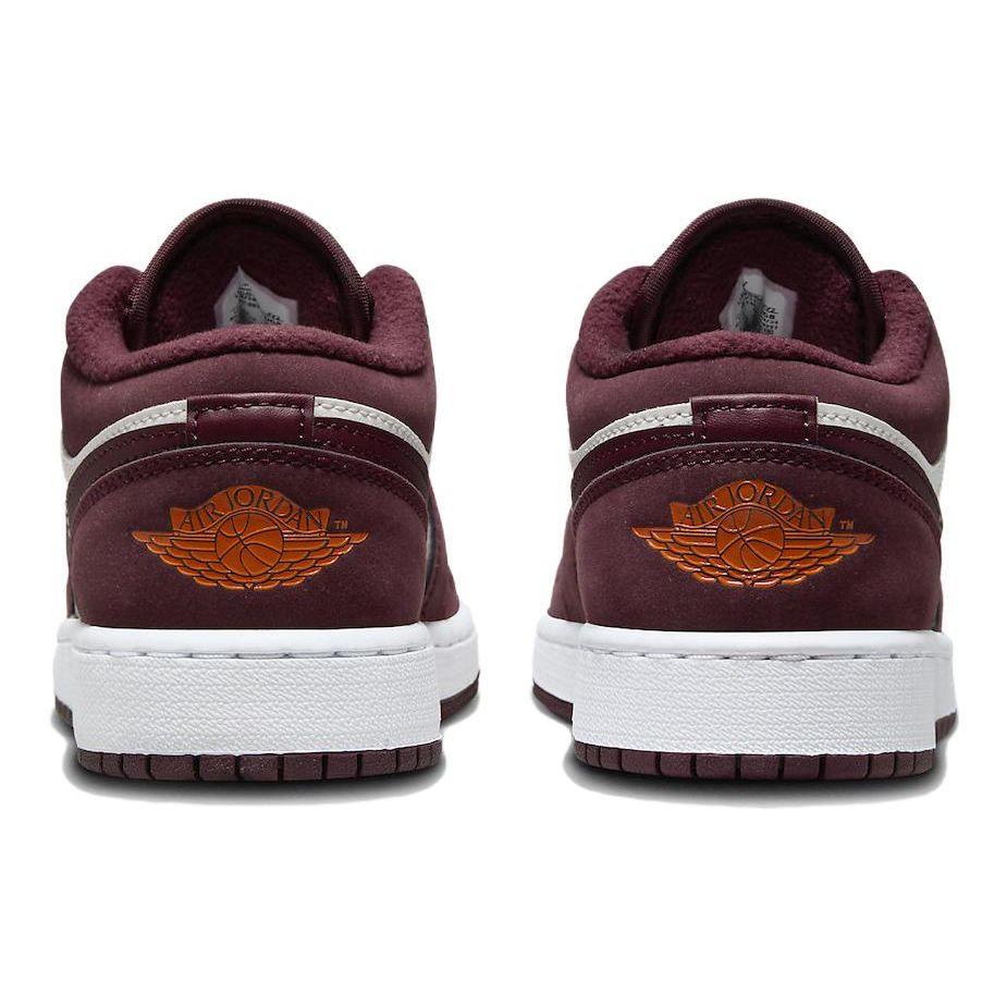 Детские кроссовки Air Jordan 1 Low GS Night Maroon White Phantom Total-Orange 553560-068