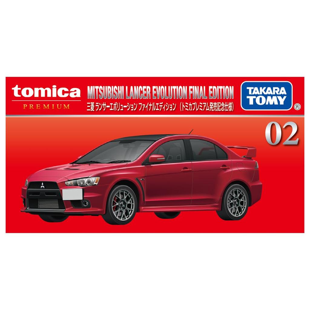 Takara Tomy Tomica Premium 02 Mitsubishi Lancer Evolution Final Edition Premium Release Commemoration Mini Car Toy Ages (Tomica Specification) 6+