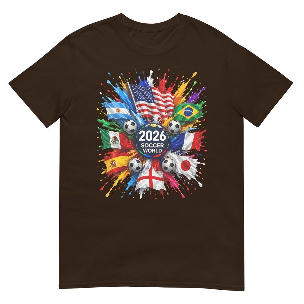 2026 Soccer World Usa Flag Burst Fan Tee TShirt