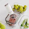 Vacuum Crisper Microwave Safe Transparent Plastic Fresh Keeping Box Refrigerator Sealed Food Storage Container Kitchen Organizer