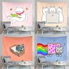 Cartoon Cute Cat Tapestry Home Wall Decoration Tapestry Office Living Room Tapestry