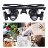 Lightweight Binoculars for Watch Repair 25X Binocular Eye Glasses Loupe LED Light Jeweler Watch Repair Magnifying Glass