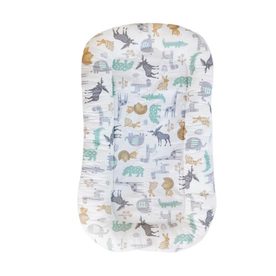 Детский шезлонг для новорожденных с отстегивающимся моющимся чехлом, дышащая подушка для отдыха младенца для времени на животике, для использования в кроватке, на диване