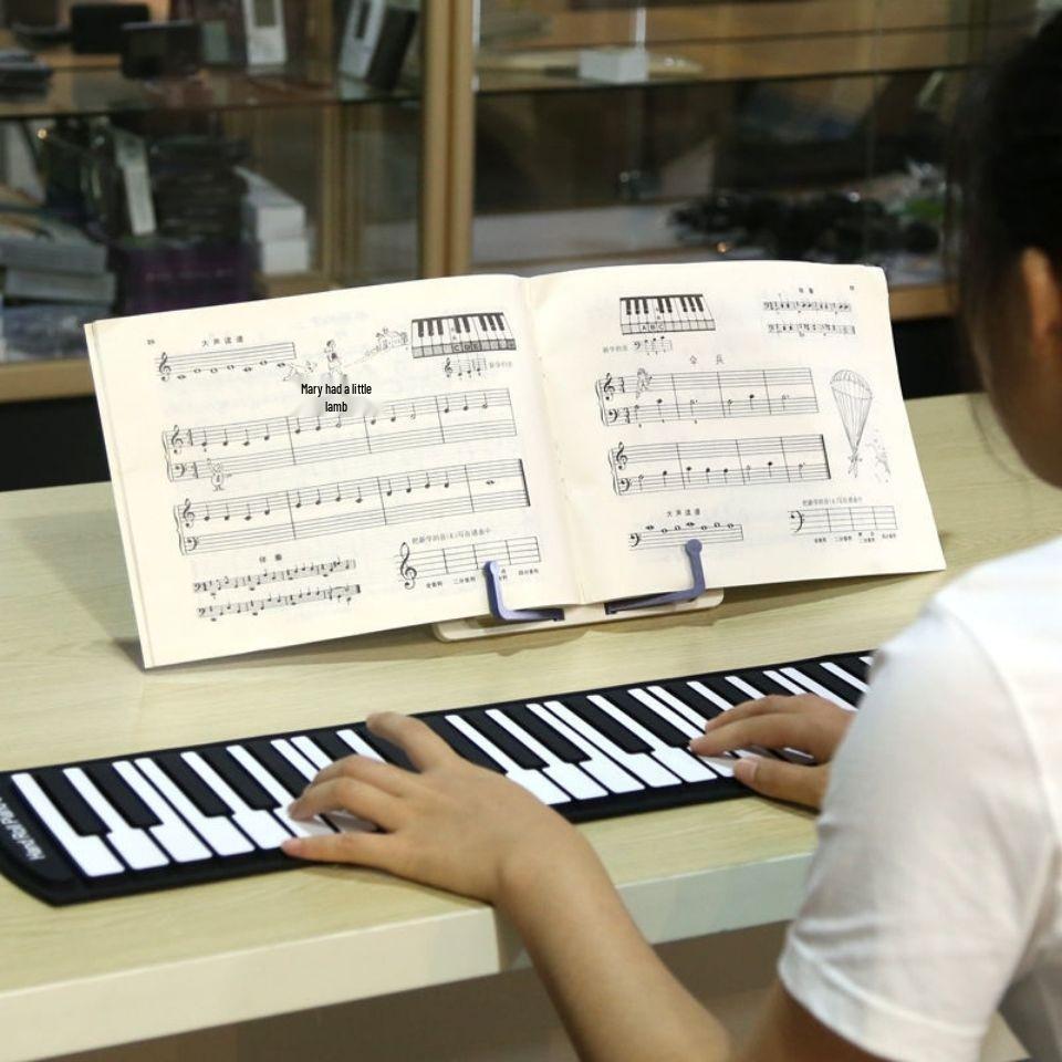 Портативная складная музыкальная подставка для сворачиваемых электронных пианино и нот для клавишных